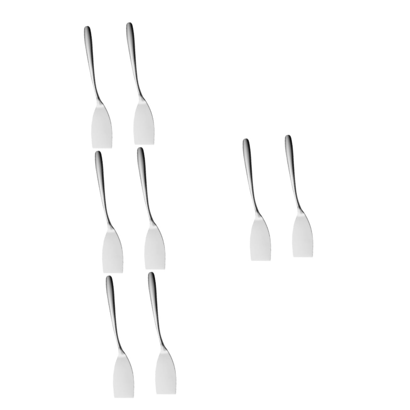 TOYANDONA Espátula De Acero Inoxidable Para Freír Espátulas Para Cocinar Carne Espátulas Pequeñas Para Carne De Cocina Para Voltear Barbacoa 2 piezas x 4