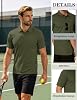 KEFITEVD Men's Quick Dry Polo Shirts Summer Golf Shirt Lightweight Breathable Fishing T Shirts,Army Green,2XL #3