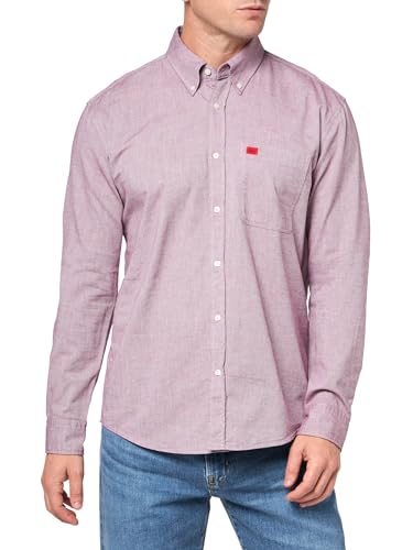 HUGO Men's Slim Fit Long Sleeve Oxford Button Down Shirt