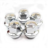Condición: 100% nuevo MIAOXIAO Seedling Store 5pcs / Lot Cromado Tuercas Llantas en Forma para Ford Foucs MK3 Mondeo Kuga Escape Fiesta Fusión Lincoln M12 * 1.5 (Specifications : 5PCS)