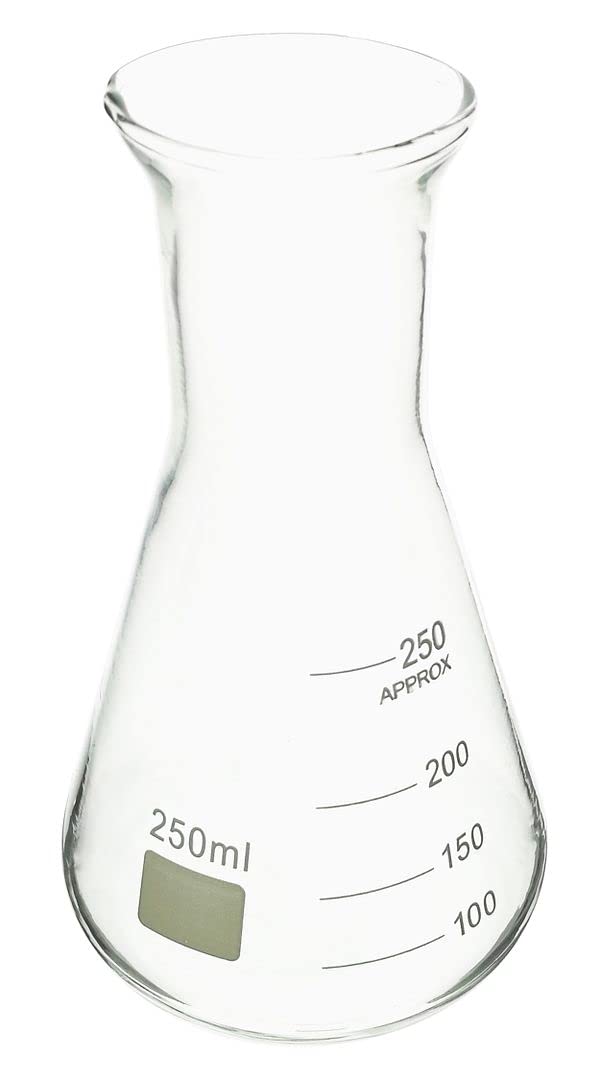 Wysokiej jakości kolba Erlenmeyera ze szkła borokrzemianowego - kolba stożkowa z szeroką szyjką (50 ml-5000 ml) do użytku laboratoryjnego i domowego(250ml)