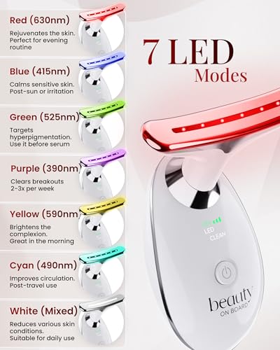 Image of Face Massager Tool, Face Sculpting Tool with 7-Color LED Light Therapy, Ionic Facial Device with Warm Treatment, Rechargeable USB-C, Gift Box + Storage Pouch