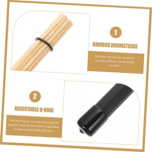 Baquetas GALPADA, 1 par, para instrumentos de percusión, duraderas y resistentes, color negro miniatura 3