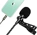 Tikysky Lavalier Microphone for iPhone Android Cell Phone Camera,Lapel Mic Noise Cancellation System Clip On for Youtube Video Podcast
