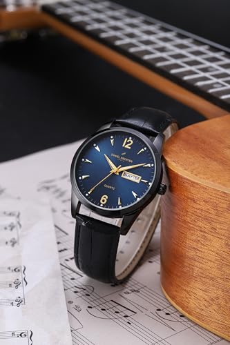 Image of Daniel Hechter Paris Analog Quartz Watch for Men with Sunray Round Dial, Leather Strap, Day & Date Display & Water Resistant