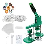 BEAMNOVA Upgraded Button Maker Machine with Magnetic Mold & 100 Sets of Button Parts Supplies, 25mm / 0.98 in (About 1 Inch) Round Pin Making Kit