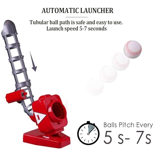 Macchina automatica di lancio di baseball con l'istruttore di auto-movimento e le palle per la pratica dei bambini e degli adulti