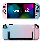 BJBT switch 2 カバー Switch2対応 分体式joy-con 2保護カバー 薄型ドック対応 付けたまま充電可 全面保護 耐衝撃 防傷 汚れ防止 精密穴位置 軽量【Gradient blue】