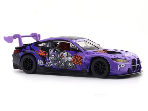 Image of MSZ BMW M4 GT3 1:24 Scale Licensed diecast Scale Model car (Purple)
