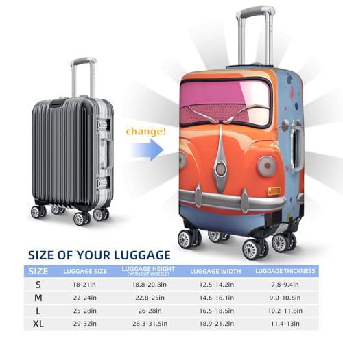 Travel Luggage Cover Suitcase Protector Elastic Washable Cartoon car Suitcase Cover Anti-scratch Spandex Baggage Covers Fits 18-32 Inch Luggage2