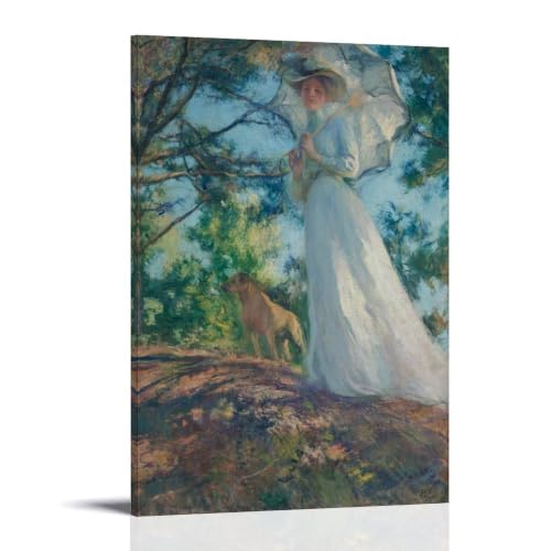 Impression sur toile On Bos'n's Hill Edmund C. Tarbell pour decoration interieure 60x90