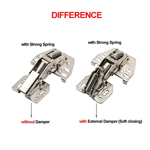 GEFONG 90 Degree Cabinet Flap Hinges with Hydraulic Damper for Kitchen RV Camper Van Motorhome Caravan Cabinet Doors Cupboard Wardrobe Furniture Door Folding Hinge 4 Pcs - Image 4