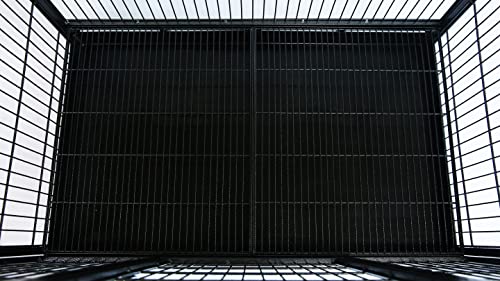 Homey Pet 37 Inch Heavy Duty Dog Crate, Extra Strong Dog Cage For Medium Dog, Indoor High Anxiety Double Door Dog Crate On Wheels With Removable Tray #TOP7