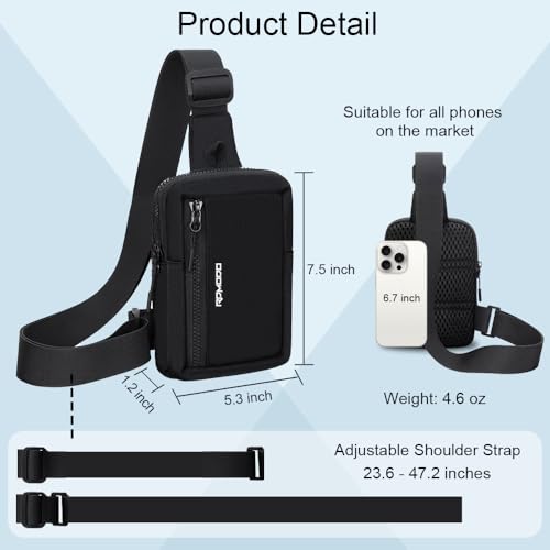 Small Sling Bag for Women Men Chest Bag Water Resistance Mini Crossbody Bag Adjustable Strap Lightweight Shoulder Bag2