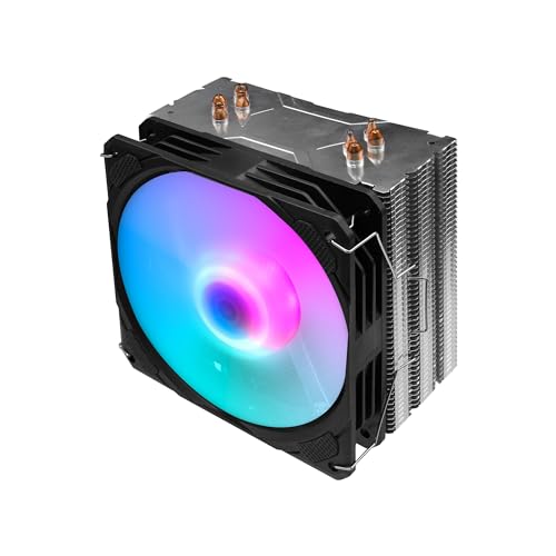 Refroidisseur CPU anti surchauffe PC et bruit ventilateur 120mm ARGB puissant pour Intel AMD