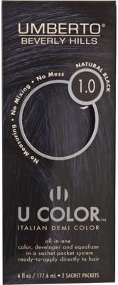 U Color by Umberto Italian Demi Color 1.0 Natural Black by Umberto Beverly Hills