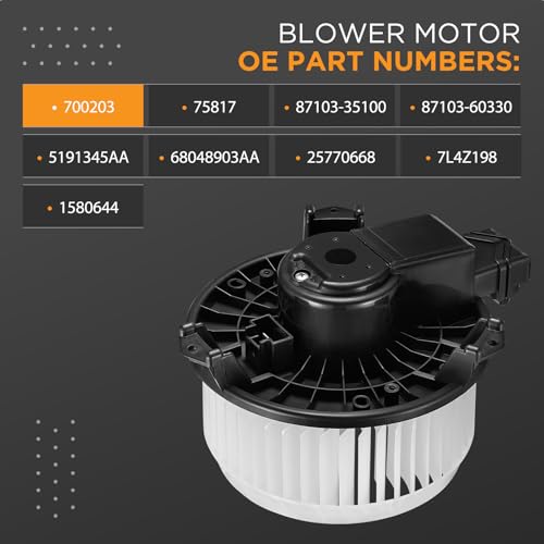 Image of HVAC Blower Motor 700203 Compatible with Acura MDX RDX TL TSX, Compatible with Dodge Avenger, Caliber, Ram 1500 /2500 /3500, Heater Blower AC Fan for 5191345AA, 25770668, 87103-35100, 87103-60330