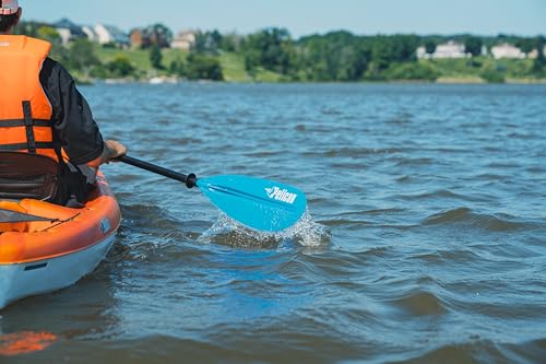 Image of Pelican- Standard Kayak Paddle - Aluminum Shaft and a Durable Polypropylene Blade - 0 /65 Blade Angle - with Drip Ring