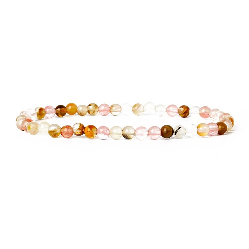 Bracelet à breloques énergétiques en pierre naturelle 6mm pour homme et femme