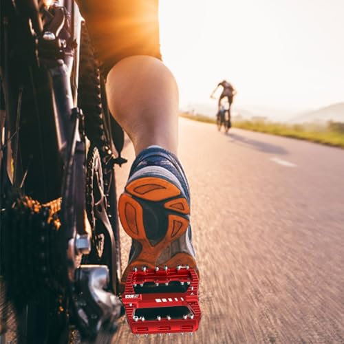 Pedais para bicicleta de estrada - 2 peças pedais de ciclismo | Pedal de plataforma larga, liga de a