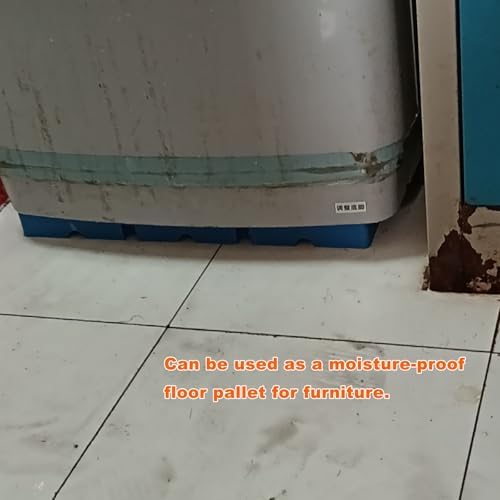 Lightweight Waterproof Interlocking Plastic Pallets - Durable Storage Pads with Breathable Grids for Garage, Kitchen, Basement, Supermarket & Warehouse (50x50cm/20x20in)