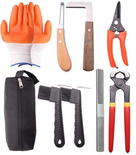 8-inch-Farrier-Tool-Kits-9-Pcs-Mini-Rasp-Hoof-File-Goat-Pig-Equine-Metal-Shears-Professional-Farriers-Hoof-Nipper-Cutter-Handle-Knife
