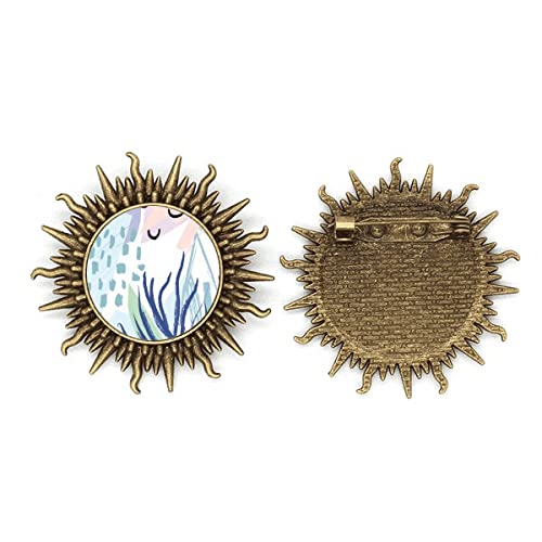 Pin de metal para pintura abstracta de mar