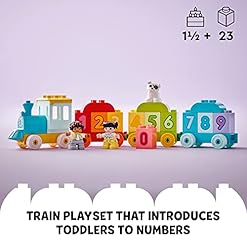 Alternative view of LEGO DUPLO My First Number Train Toy with Bricks for Learning Numbers, Preschool Educational Toys for 1.5-3 Year Old Toddlers, Girls & Boys, Early Development Activity Set, 10954
