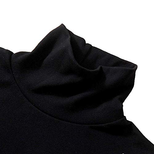 Joyci Women's Solid Stripe Turtleneck Dickey Collar Wear Outer or in Sweater Hoodie High Neck Mock Collar2