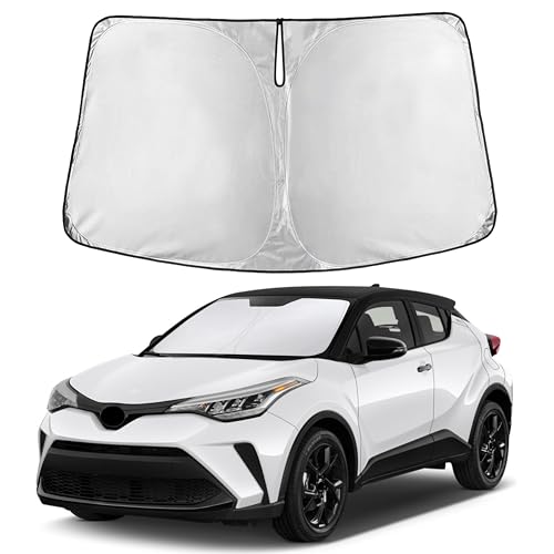 Image of EcoNour Windshield Sunshade Compatible for Toyota CHR 2018-2021 2022 2023, Sun Visor for Front Windshield & Window Sun Shade Cover, UV Heat Blocker & Protector, Car Accessories