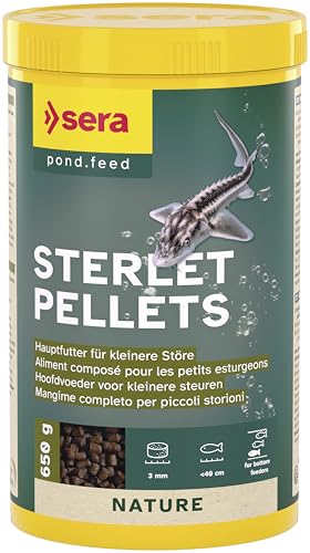 sera Stör Pellets Nature 1000 ml (650 g) - Das natürliche Hauptfutter für kleinere Störe