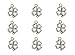 100pcs Four Leaf Clover Lucky Charms Pendents for DIY Crafting Bracelet Necklace Jewelry Making Accessories By Alimitopia(Antique Silver)
