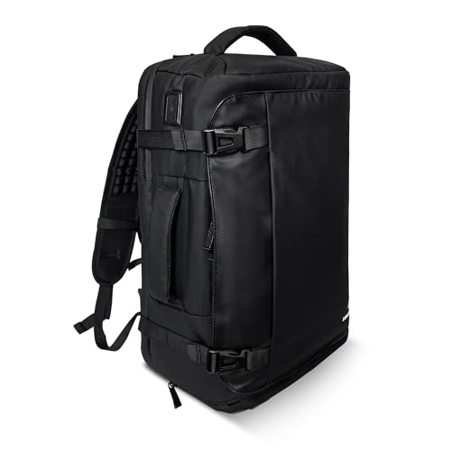 NANDADEVI Rucksack Herren 40l großer robuster wasserabweisender Wanderrucksack mit Trocken- und Nassisolierung Laptop-Rucksack für 17 3-Zoll-Laptops(Schwarz)