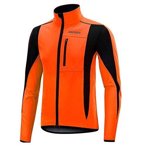 Men's Autumn Winter Warm Up Thermal Fleece Cycling Jacket Bicycle MTB Road Bike Jackets Windproof Waterproof Long Jersey Breathable Reflective Softshell Lightweight