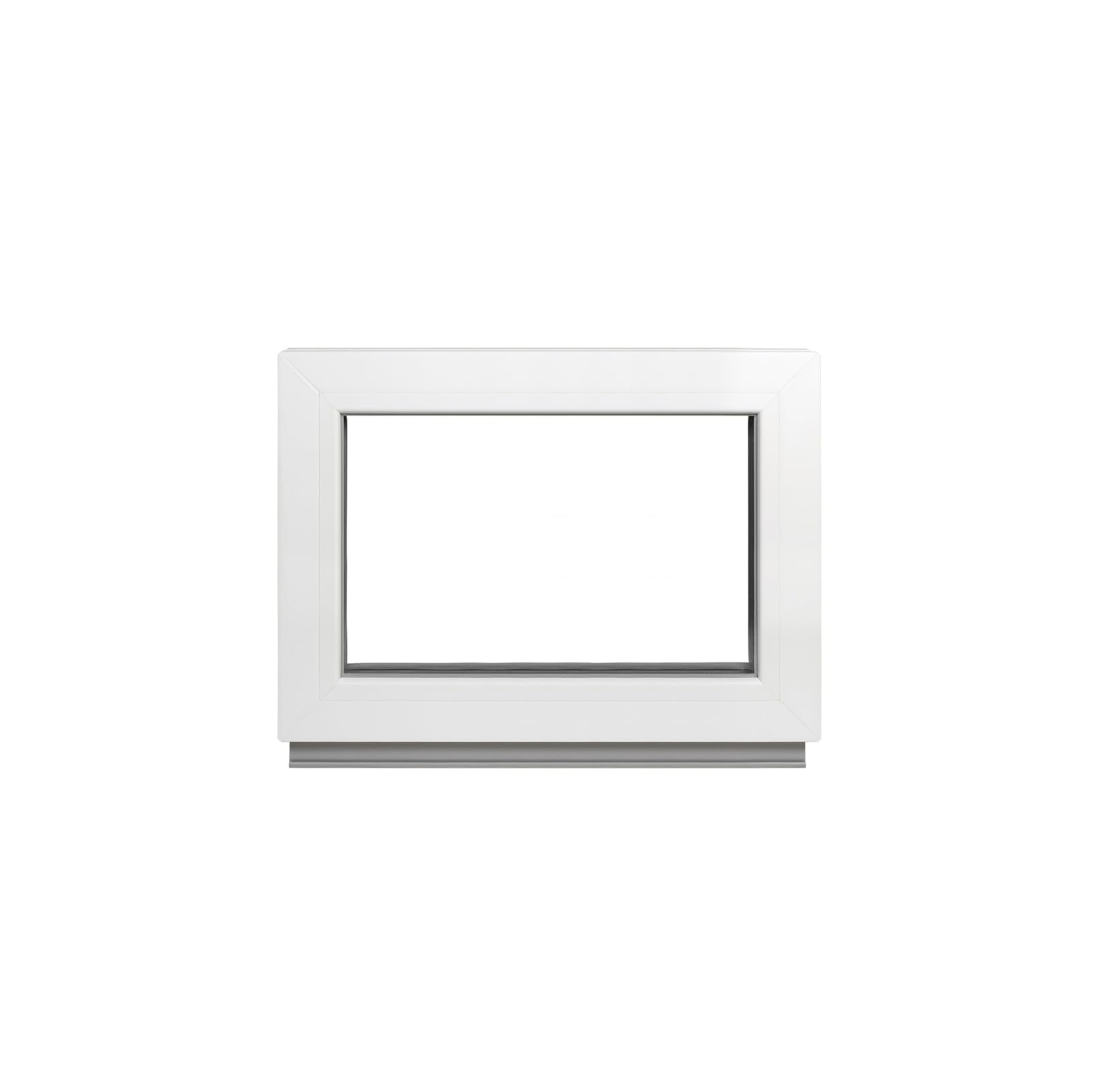 Framex Finestra per cantina – Vetro fisso (Fib) Bianco 70 x 55 cm 2 scomparti 32 mm (4/24/4) Finestra da giardino/finestra in plastica larghezza x altezza 700 x 550 mm