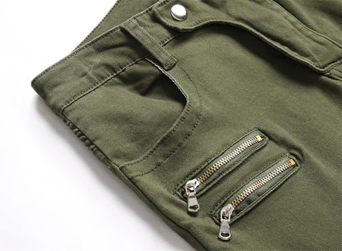 Jeans para hombre slim fit color verde talla 32 miniatura 4