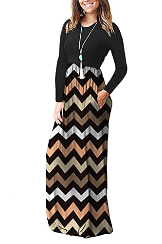 Image of AUSELILY Women's Classic Long Sleeve Dress Loose Plain Long Casual Maxi Dresses with Pockets 2026