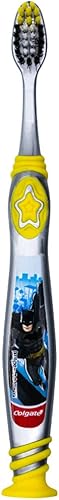 Miniatura 4 de Colgate Batman - Cepillo de dientes para niños con ventosa, para niños de 5 años en adelante, extra suave, paquete de 4