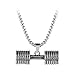 YUANYUAN520 Halskette mit Gewichtheber-Anhänger, silberfarben, für Fitness und Fitness, Muskeln, Schmuck für Herren (Metallfarbe: Xl0937)