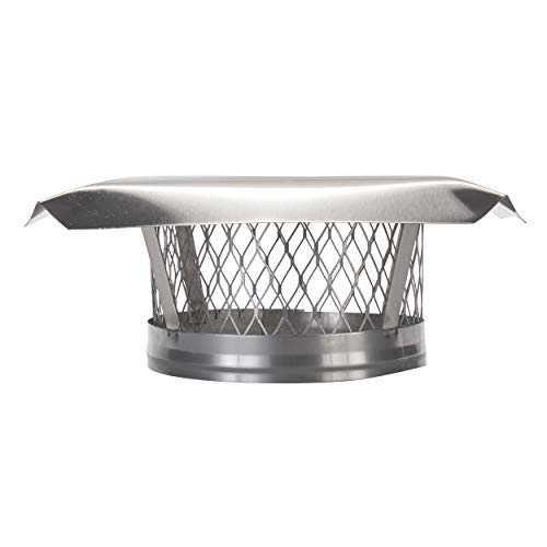 HY-C LC9 Round Stainless Steel Clamp on Single Flue Liner Chimney Cap, 9"
