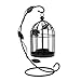 Produktbild LEORX Vogelkäfig Stil Candle Holder Vintage hängende Kerzenhalter Halter Kerze Käfig Tischdekoration (schwarz)