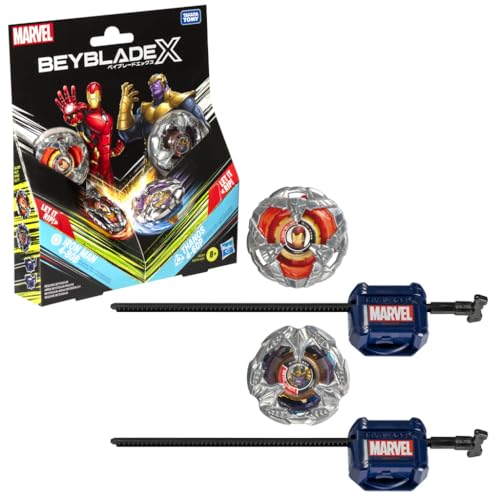 Beyblade X Marvel Collab Iron Man 4-80B vs. Thanos 4-60B Multipack