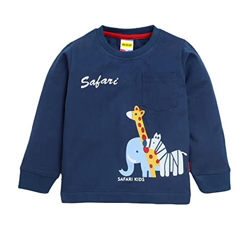 Image of BABA AND BABY Long Sleeves Round Neck T-Shirt and Pant Set for Baby Boys