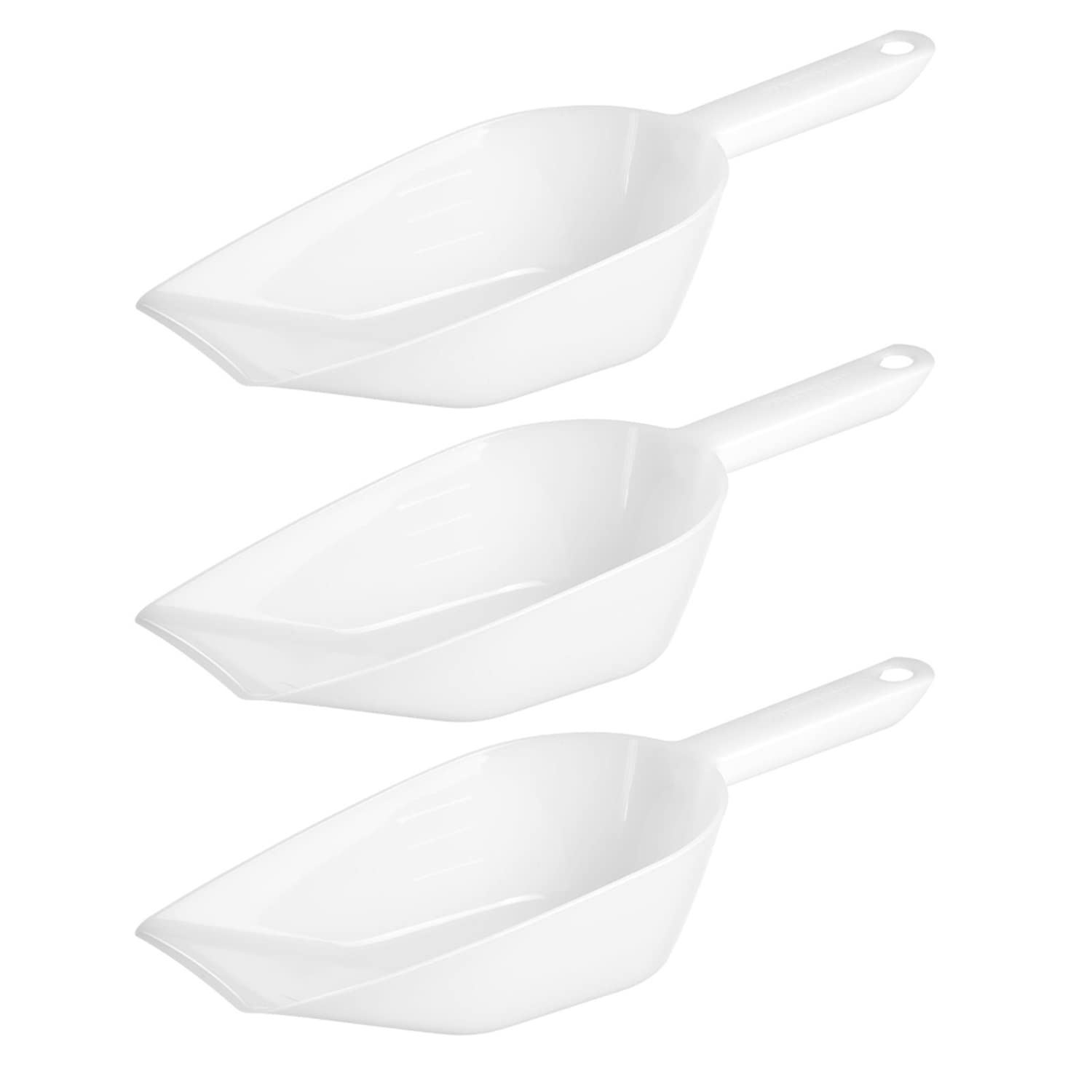 Westmark Baking/Weighing/Filling Scoops, Pack of 3, Capacity: 800 ml Each, Plastic, Halvar, White, 909722E2