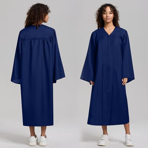 Image of 2026 Graduation Cap and Gown Matte Unisex for High School Bachelor | Heavyweight Matte Polyester, Zipper Closure, Adjustable Cap with 2026 Tassel, Sizes 39-60, Bulk Orders Available