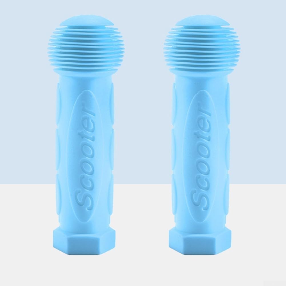 Caswynlife Rubber Bicycle Handlebar Grips, Non-Slip Soft Grip For Kids Bikes And Scooters, Easy Install Safety Handgrips For Children(blue)