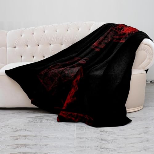 Couverture douce de qualité supérieure en microfibre rouge pour sofa et lit - 5