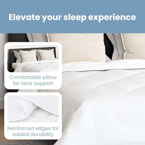 Couverture en microfibre vidaXL contre le froid nocturne avec oreillers blancs