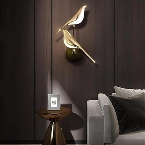 Image of SINOMAN Metal Wall Light For Living Room Modern /Wall Lamps For Bedroom /For Living Room /Wall Lights For Home Decoration /Bedside Wall Lamp (Sparrow Led, Double)