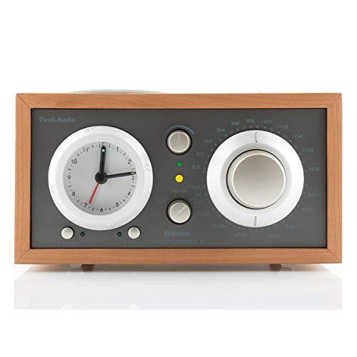 Tivoli Audio Model Three Bluetooth Clock Radio with USB (Cherry/Metallic Taupe)